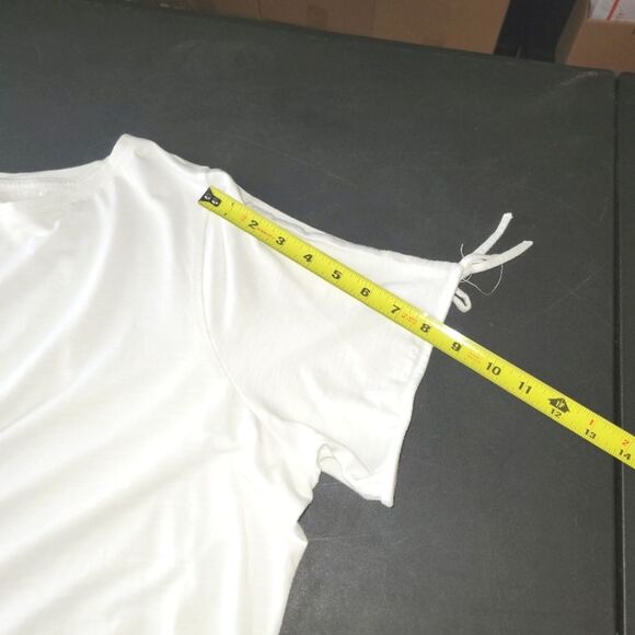 Talbots White Peekaboo Sleeve T-Shirt 2X - Picture 8 of 9